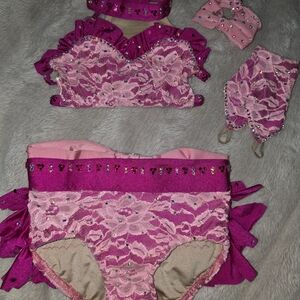 Pink Lace Women's Intimate Set